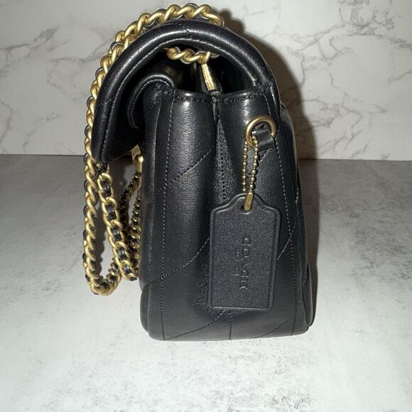 Coach Black Tabby 33 Quilted Nappa Leather Shoulder Bag CP151 $790 Retail - Picture 9 of 16